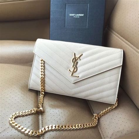 ysl white handbag|black and white ysl bag.